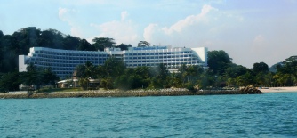 Rasa Sentosa Resort from the sea